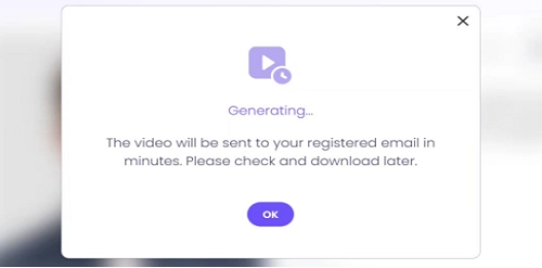 "Generate Video"를 클릭하고 기다리기